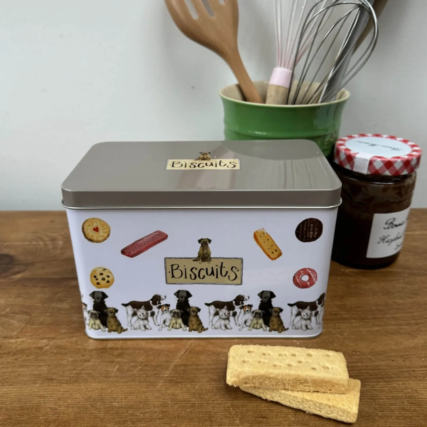 Alex Clark Biscuit Tin - Delightful Dogs