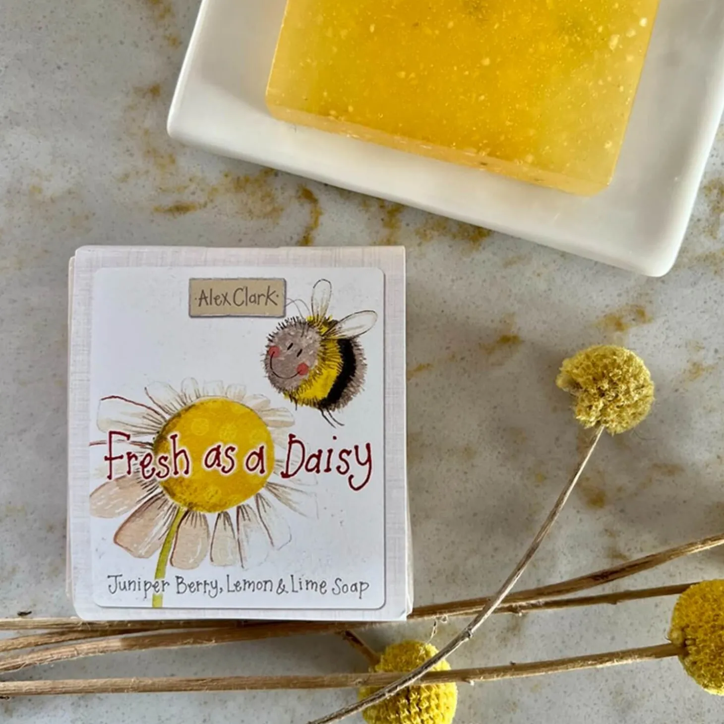 Alex Clark Fresh As A Daisy Handmade Soap - Juniper Berry, Lemon & Lime