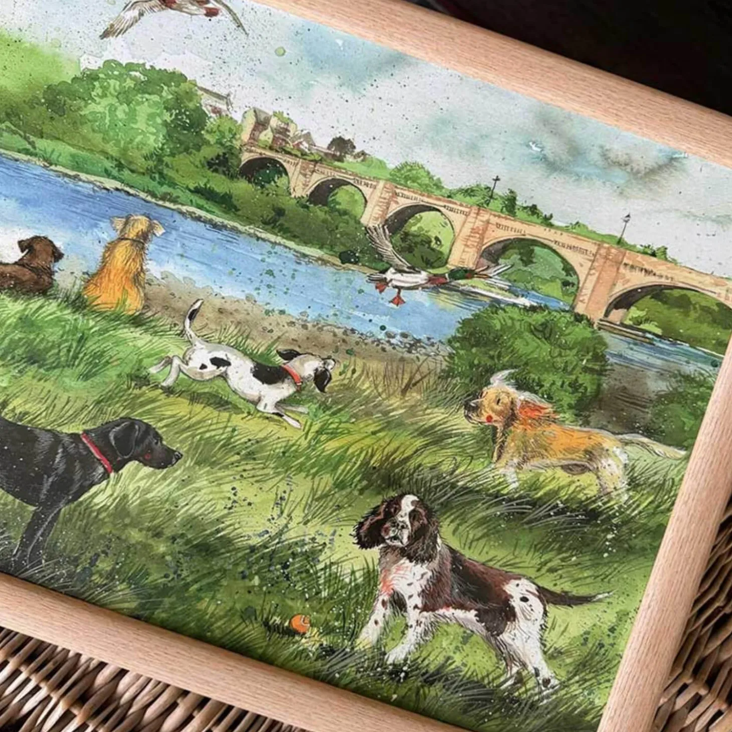 Alex Clark Lap Tray - River Walk