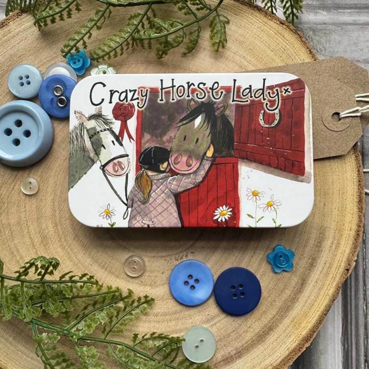 Alex Clark Small Rectangular Tin - Crazy Horse Lady