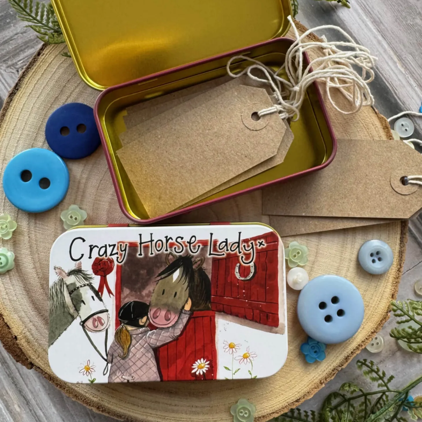 Alex Clark Small Rectangular Tin - Crazy Horse Lady