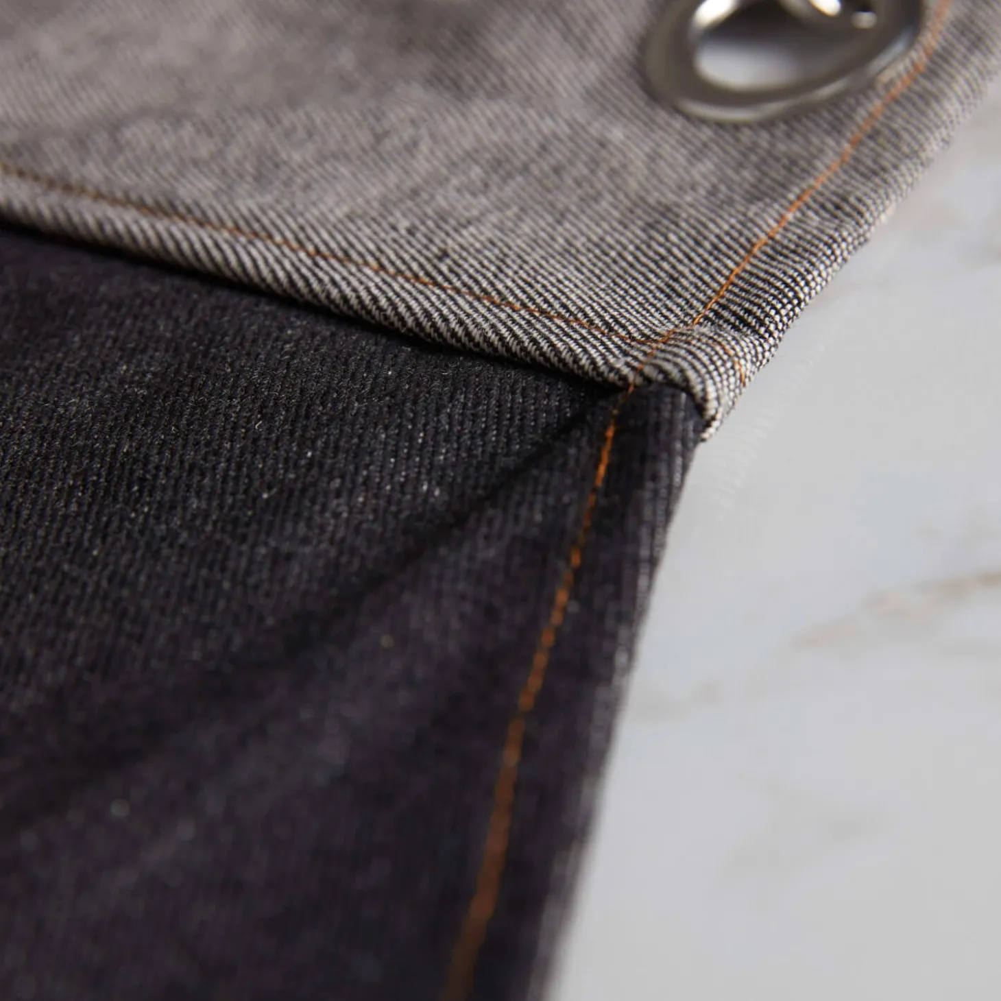Barbary & Oak Denim Apron With Leather Detail