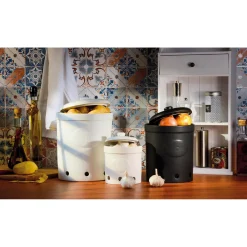 Bia International Garlic Storage Jar - Matte Black