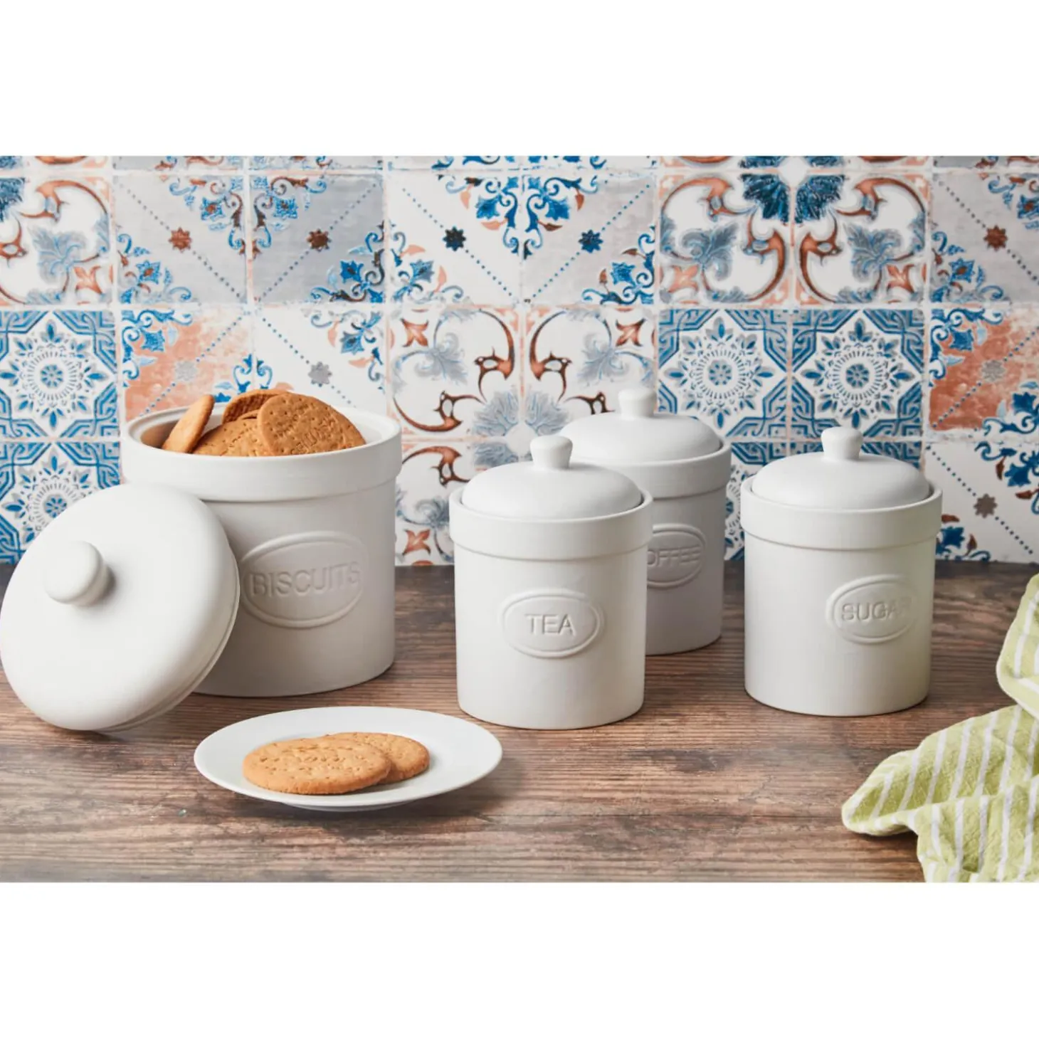 Bia International Garlic Storage Jar - Matte White