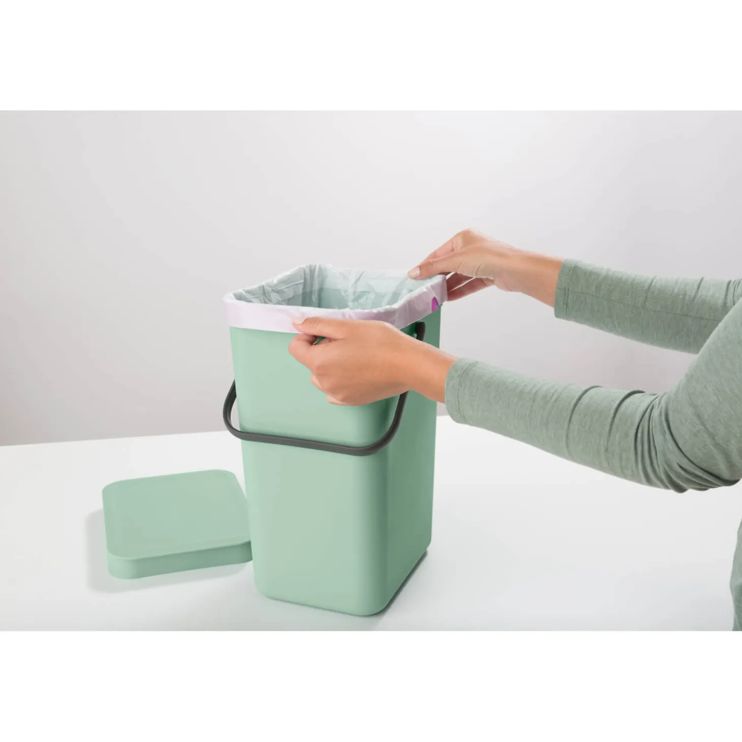 Brabantia Sort & Go 12 Litre Waste Bin - Jade Green