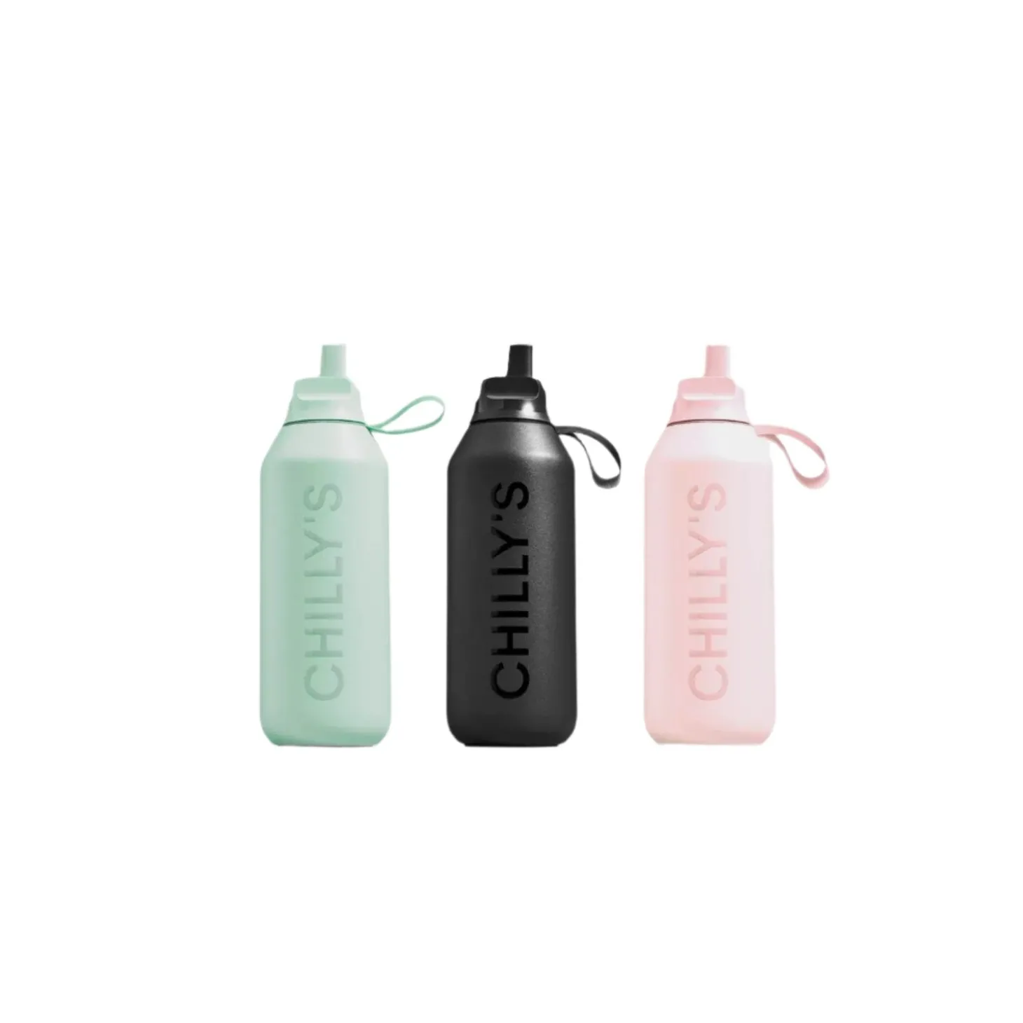 Chilly's Series 2 1-Litre Flip Reusable Water Bottle - Abyss Black