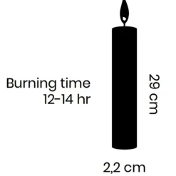 Cidex Rustic Tapered Candle - Dark Purple
