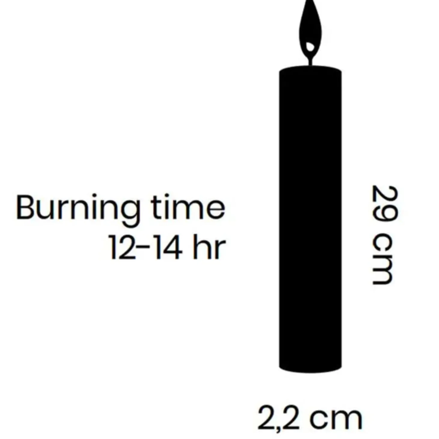Cidex Rustic Tapered Candle - Dark Purple