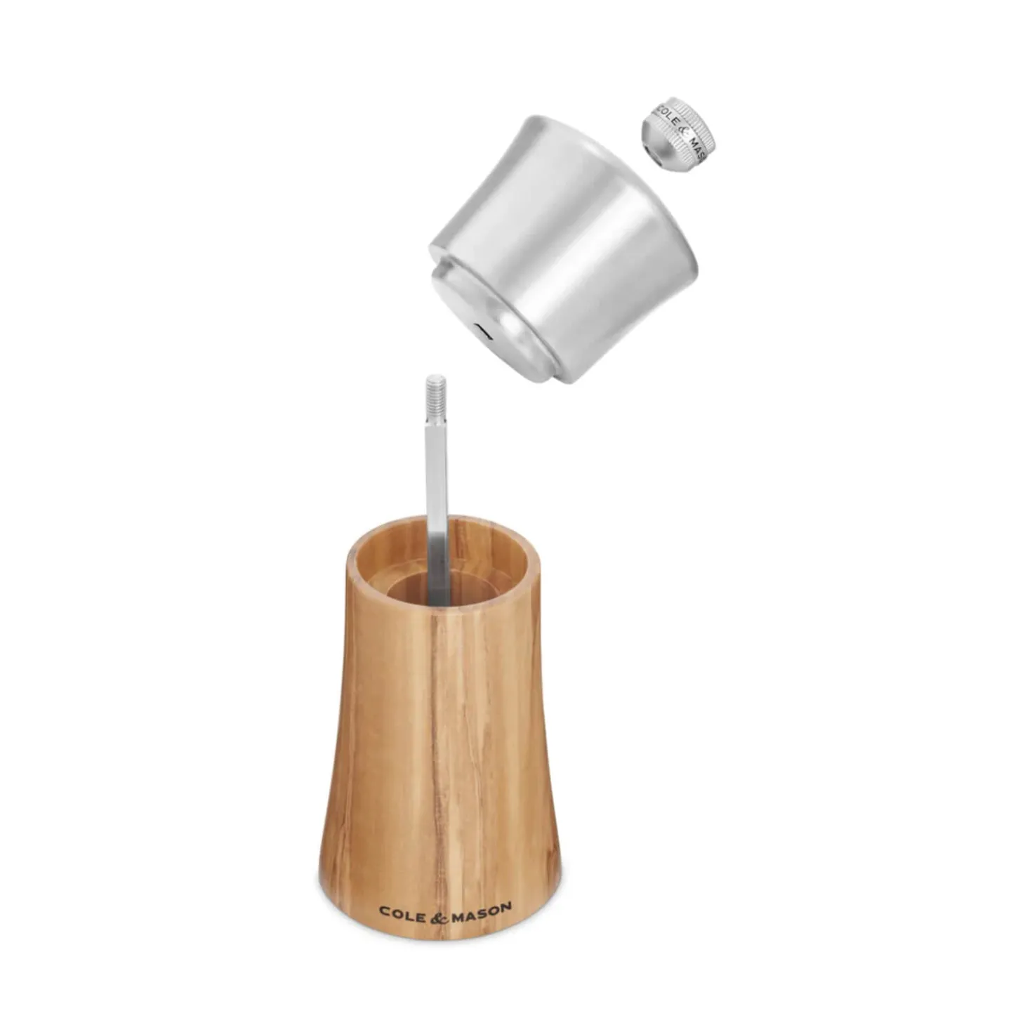 Cole & Mason Bromley 15cm Olive Wood Salt Mill