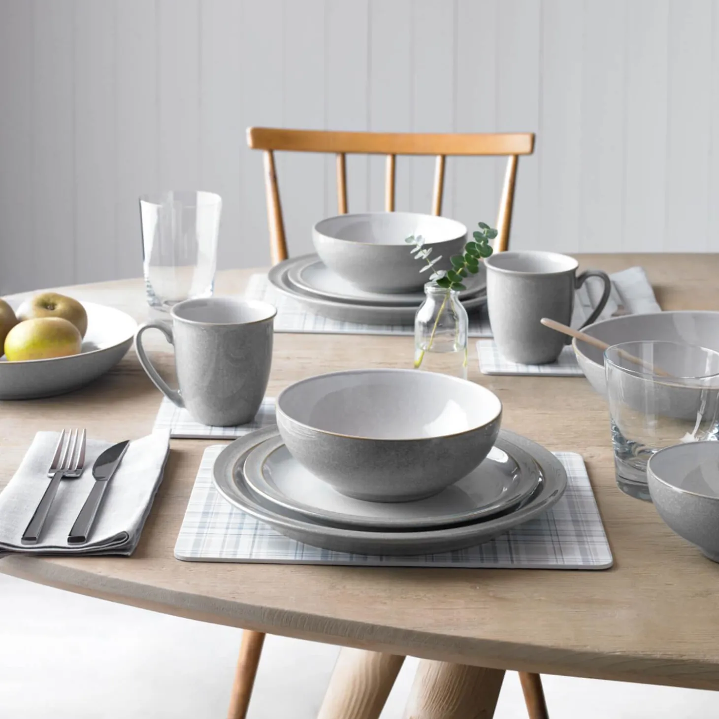 Denby Elements Light Grey Dinner Plate - 26.5cm