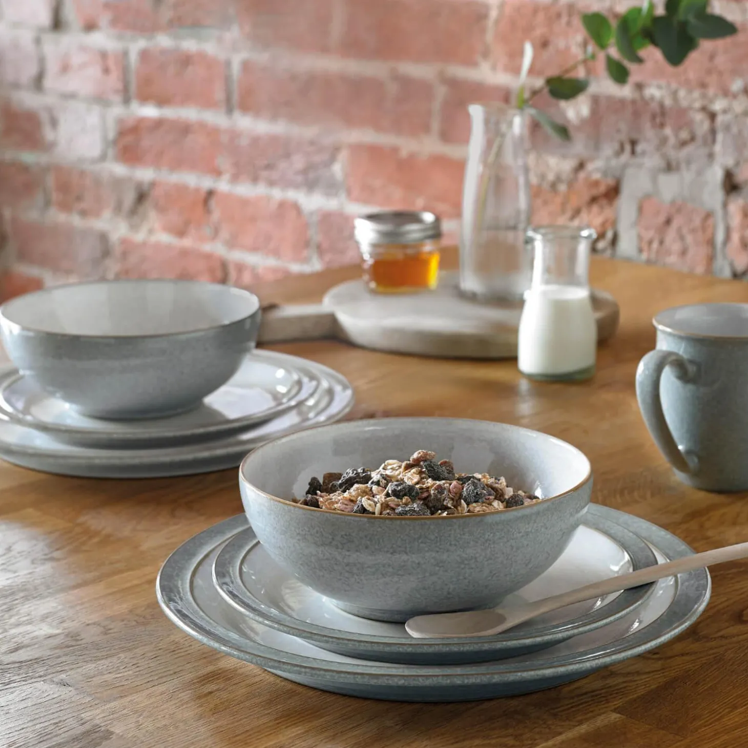 Denby Elements Light Grey Small Plate - 17.5cm