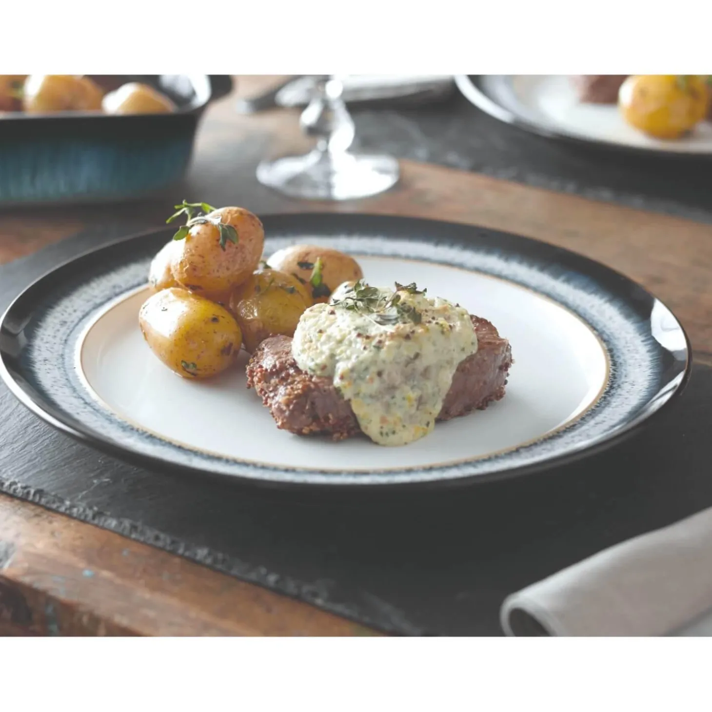 Denby Halo 12 Piece Dinnerware Set
