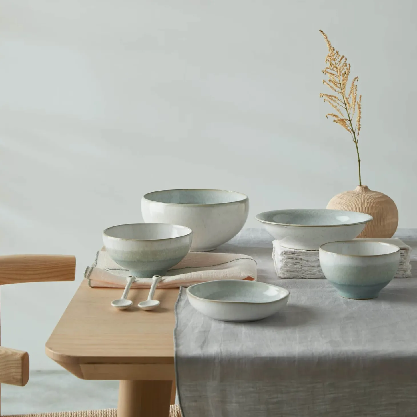 Denby Kiln 15.5cm Medium Shallow Bowl - Green