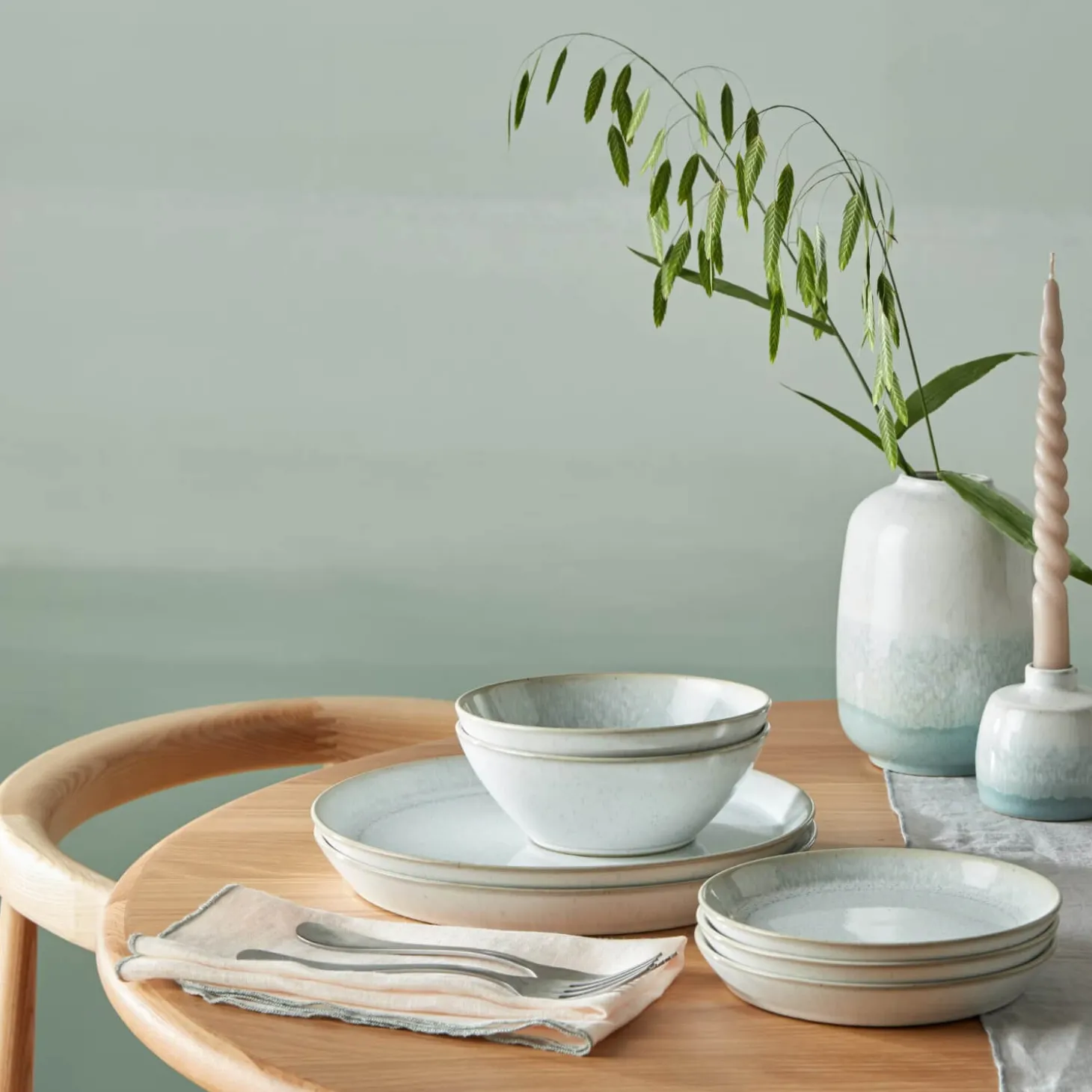 Denby Kiln 17cm Small Plate - Green