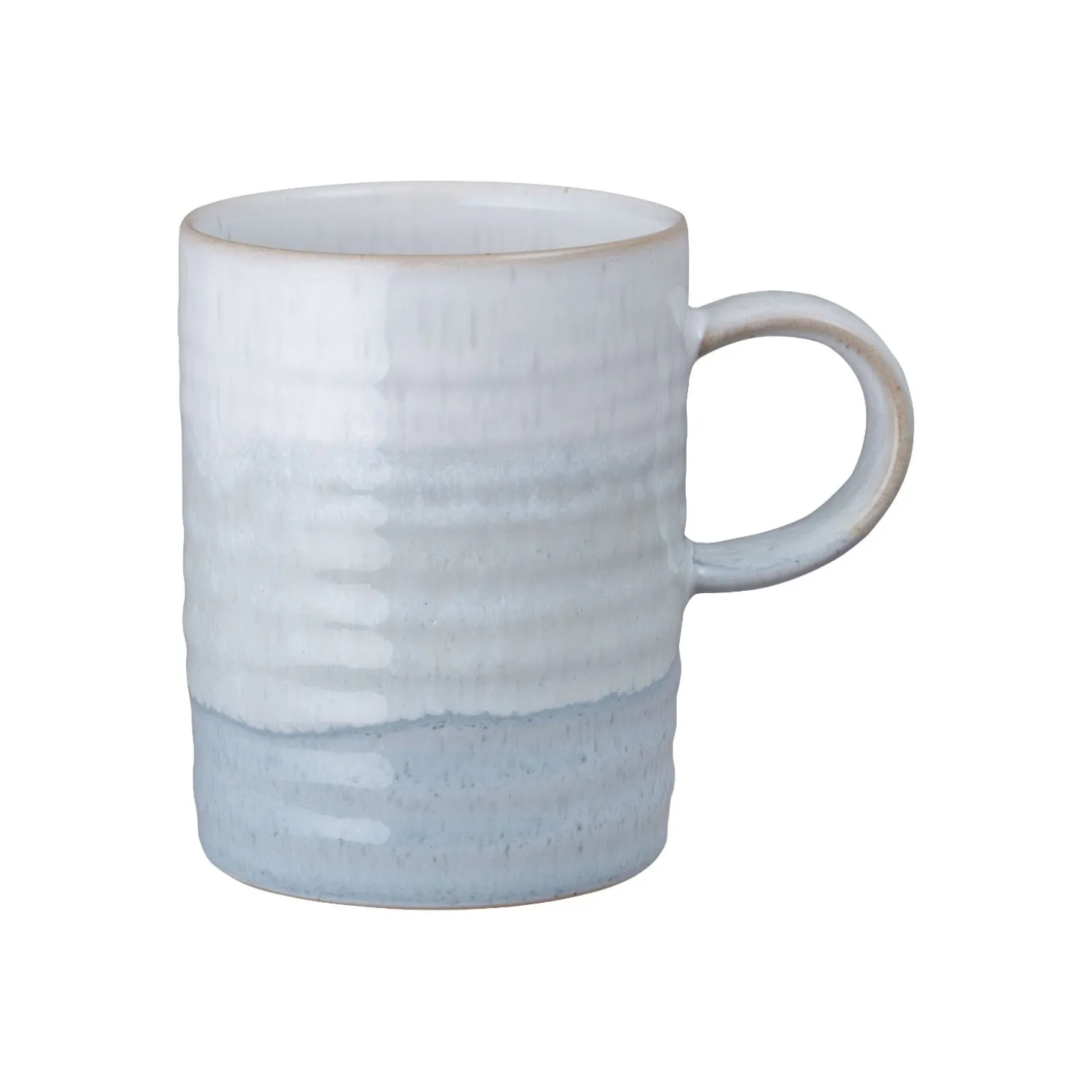 Denby Stoneware Kiln Accents 370ml Ridged Mug - Light Blue