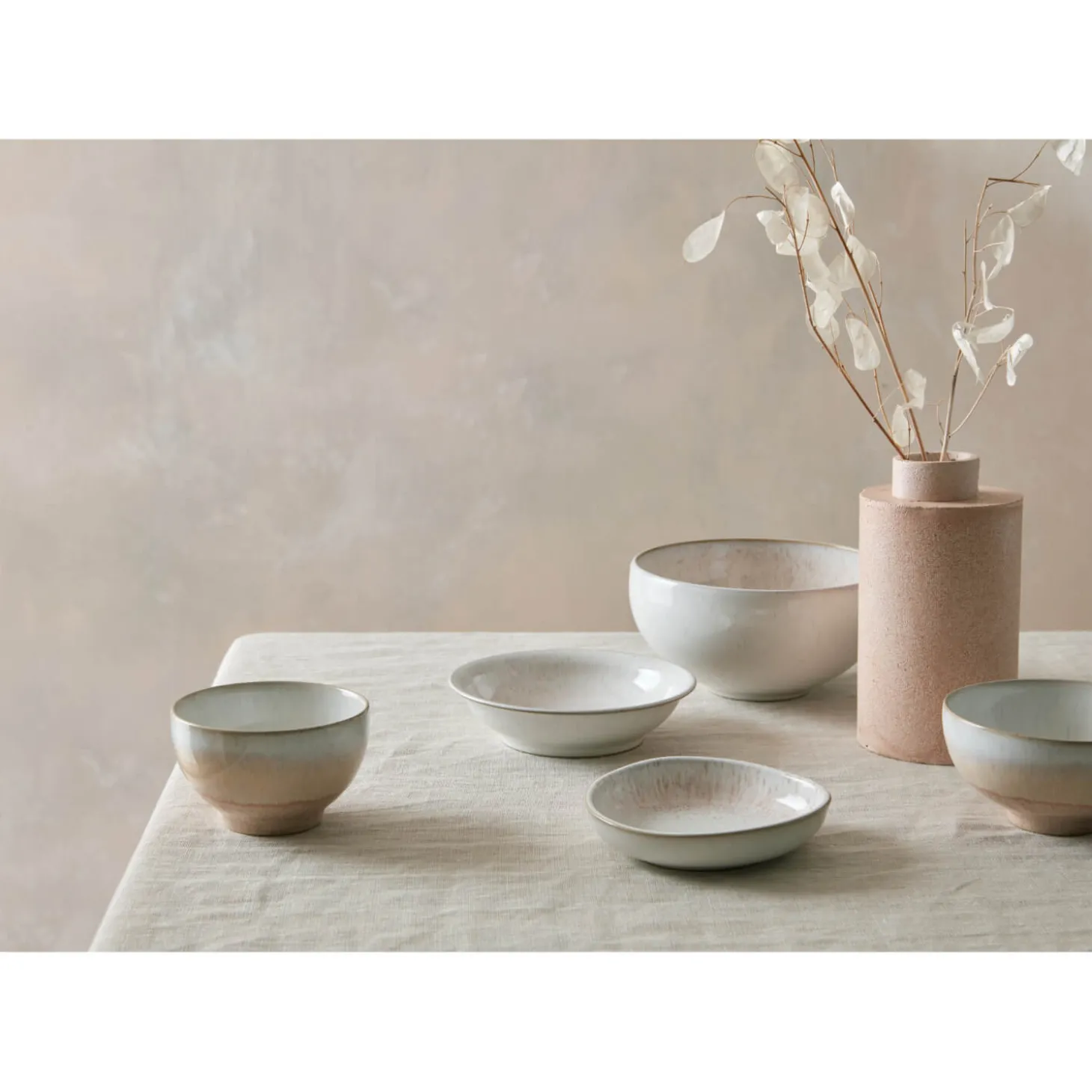 Denby Stoneware Kiln 17.5cm Ramen/Large Noodle Bowl - Coral
