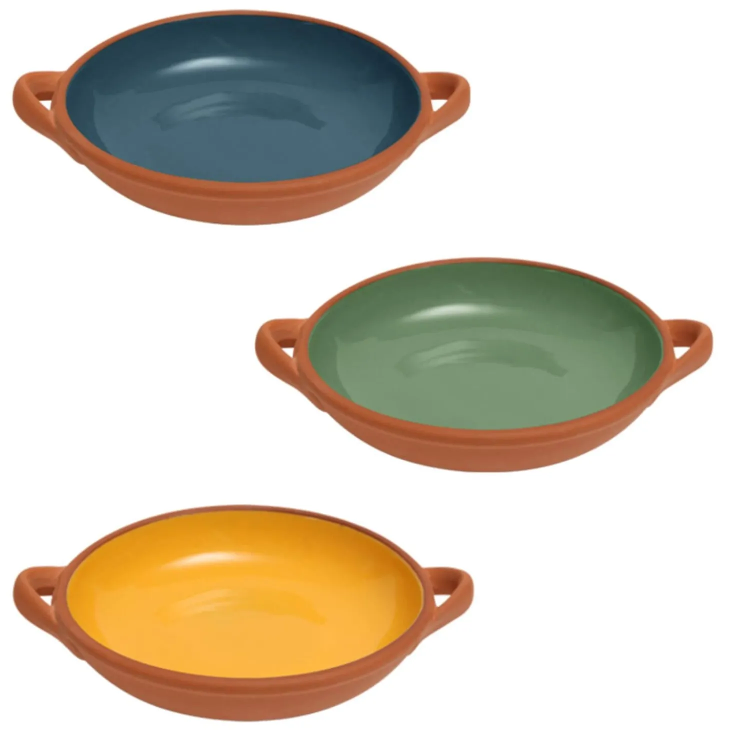 Dexam Sintra Large Glazed Terracotta Tapas Dish - Green