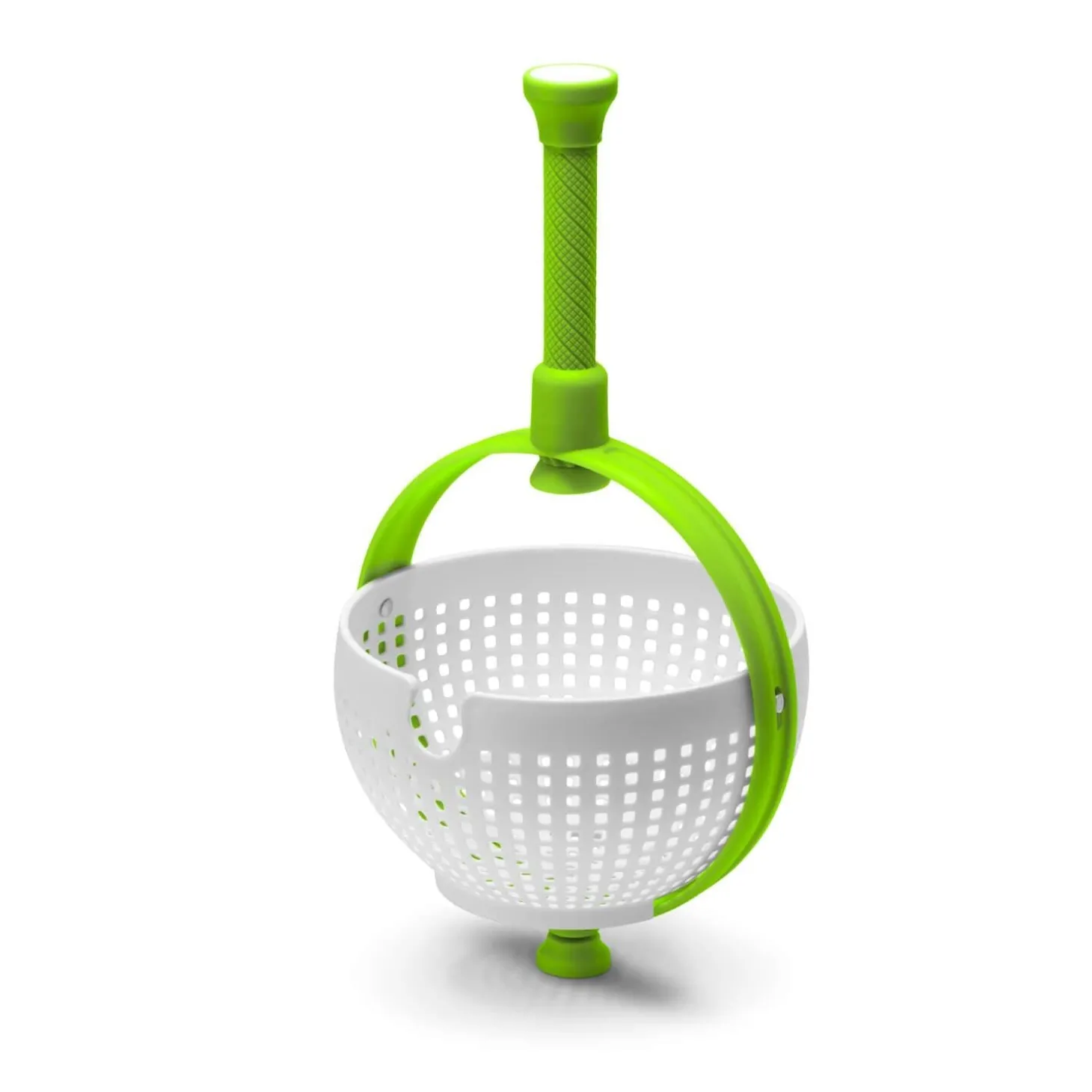 Dreamfarm Spina Colander & Salad Spinner - Green & White