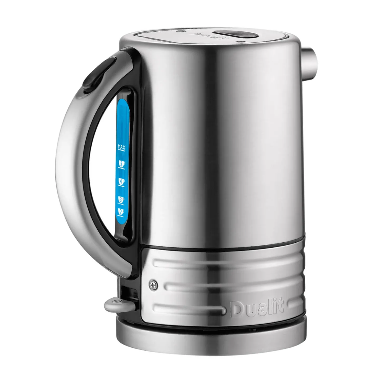 Dualit Architect 1.5 Litre Jug Kettle & 4 Slot Toaster Set - Black & Brushed Stainless Steel