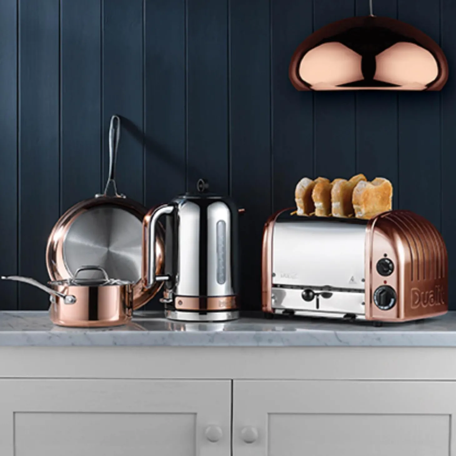 Dualit Classic 72820 1.7 Litre Kettle - Copper & Chrome