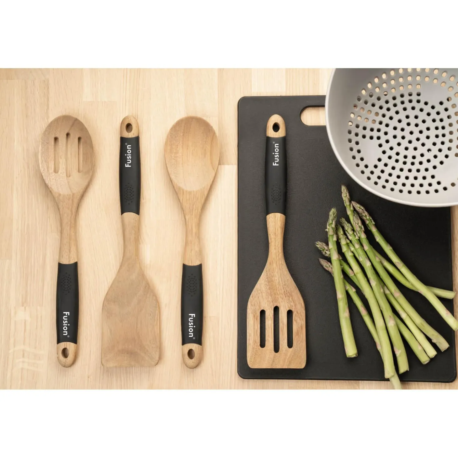 Fusion Acacia Wooden Slotted Turner