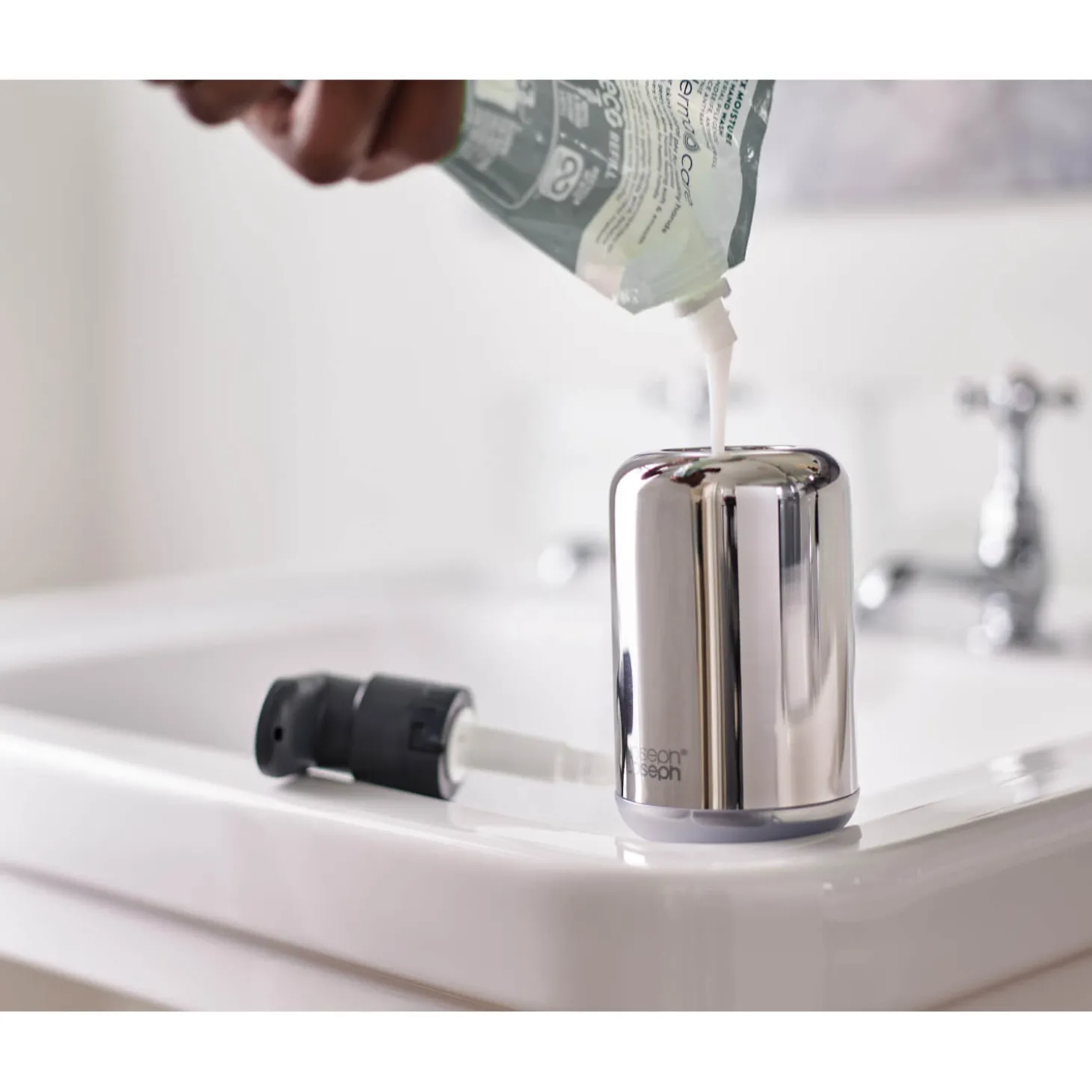 Joseph Joseph EasyStore Luxe Stainless Steel Soap Pump