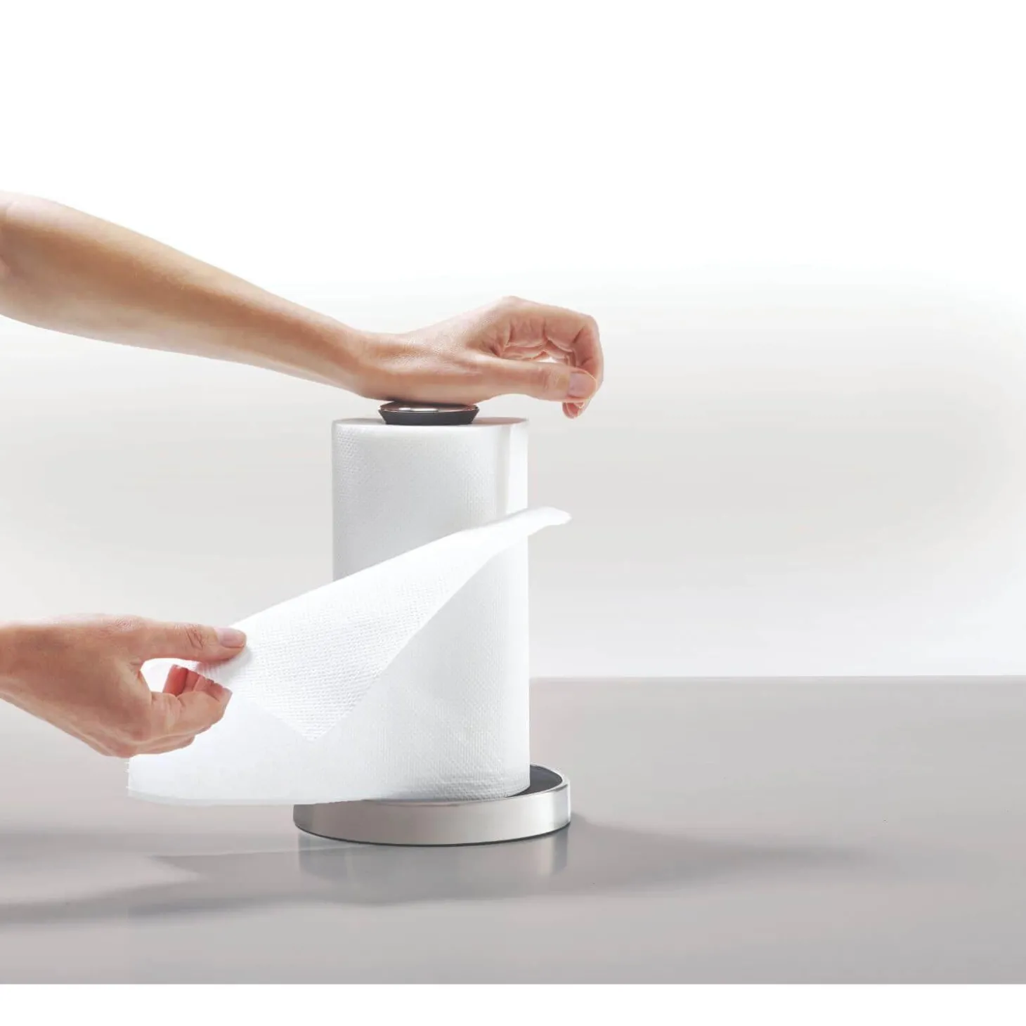 Joseph Joseph Push&Tear Kitchen Roll Holder - Grey