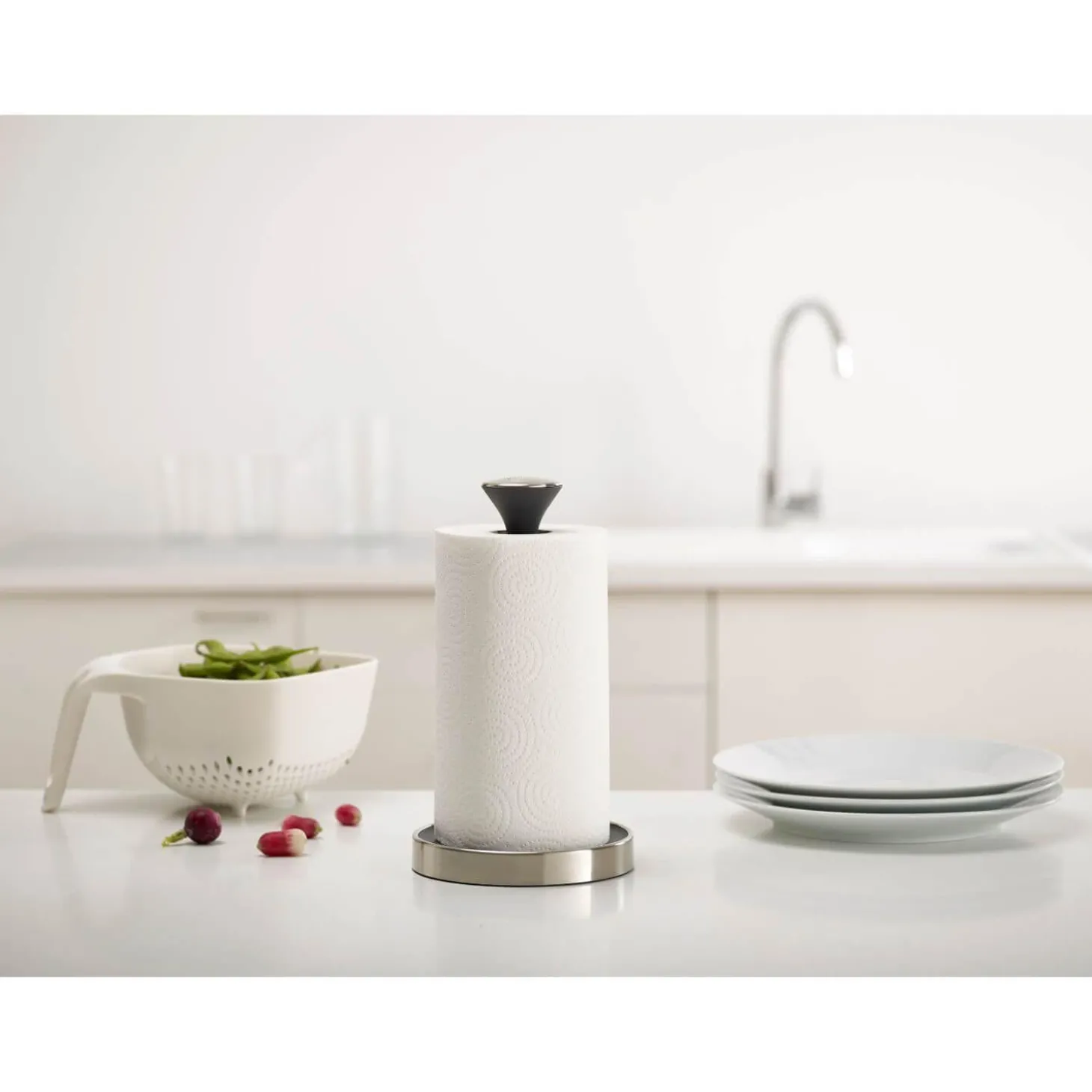 Joseph Joseph Push&Tear Kitchen Roll Holder - Grey