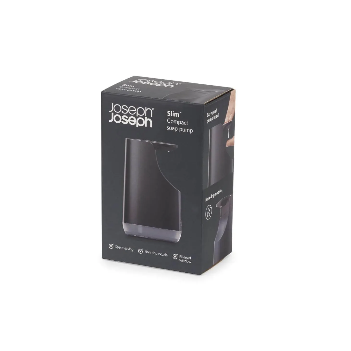 Joseph Joseph Slim Compact Soap Pump - Matt Black