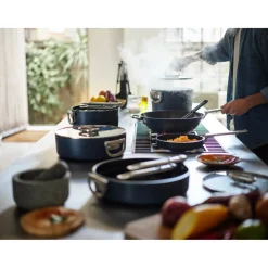 Joseph Joseph Space 2-Piece Non-Stick Folding Handle Frying Pan Set - Midnight Blue