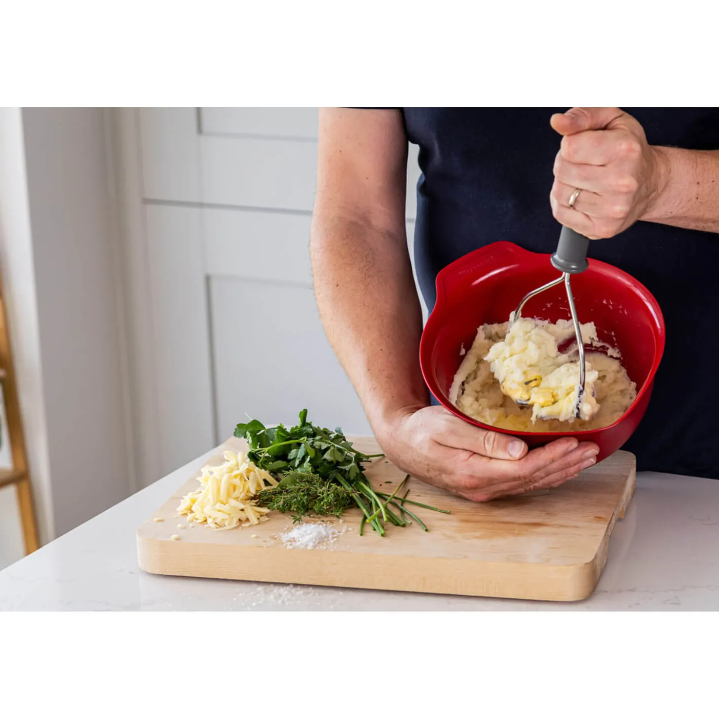 KitchenAid Soft Grip Masher - Charcoal Grey
