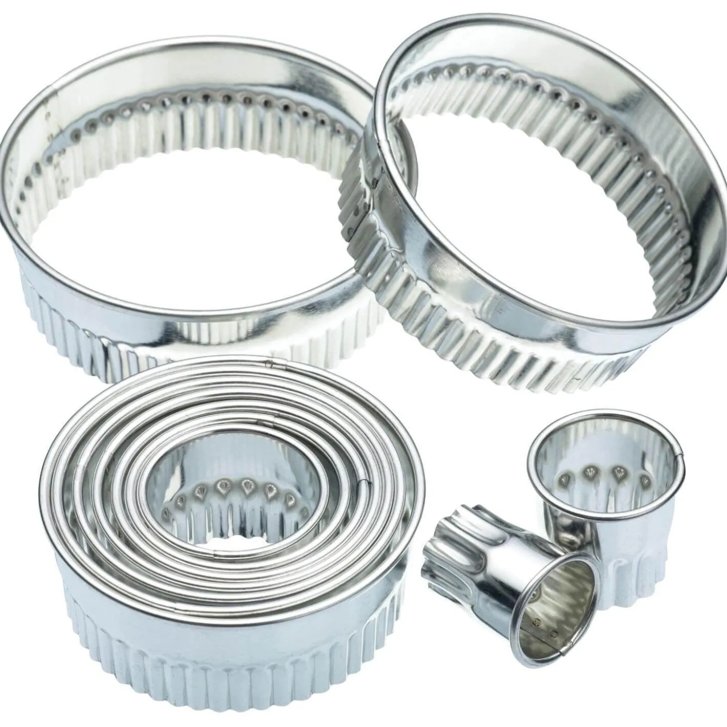 KitchenCraft Fluted Pastry Cutter Set - 11 Piece