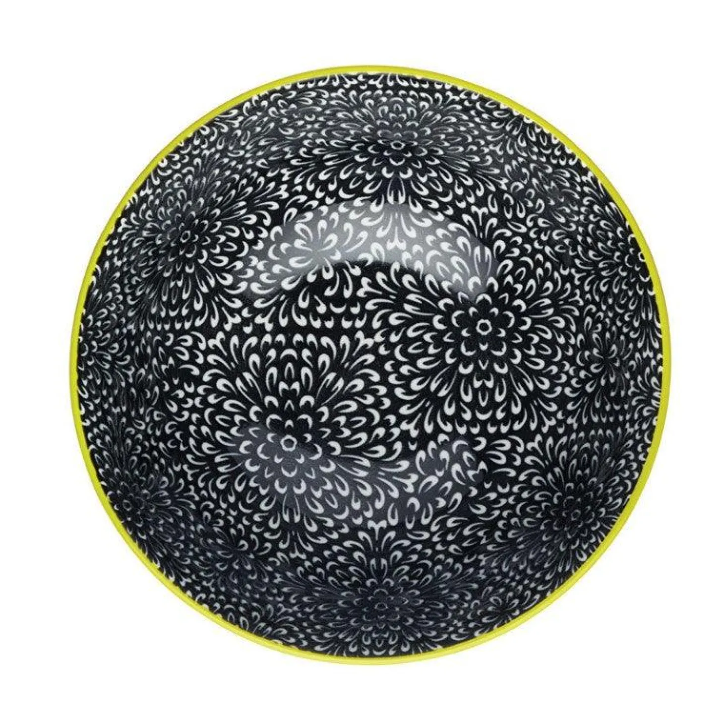 Kitchencraft Stoneware Bowl - Black Floral