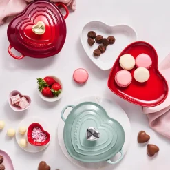 Le Creuset Cast Iron  Heart Shape Casserole Dish - Sea Salt
