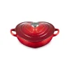 Le Creuset Cast Iron  Heart Shape Dish with Lid - Cerise
