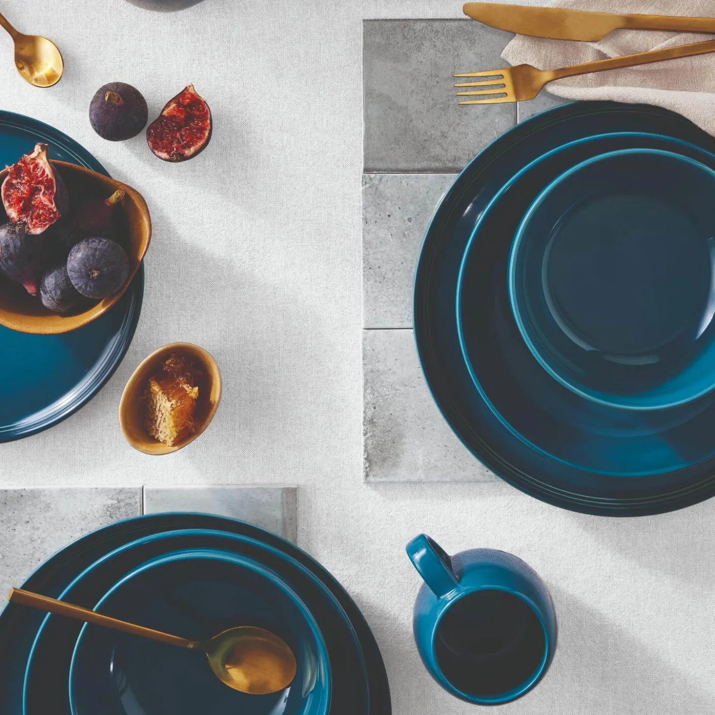 Le Creuset 22cm Stoneware Coupe Side Plate - Deep Teal