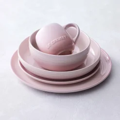 Le Creuset 22cm Stoneware Coupe Side Plate - Shell Pink