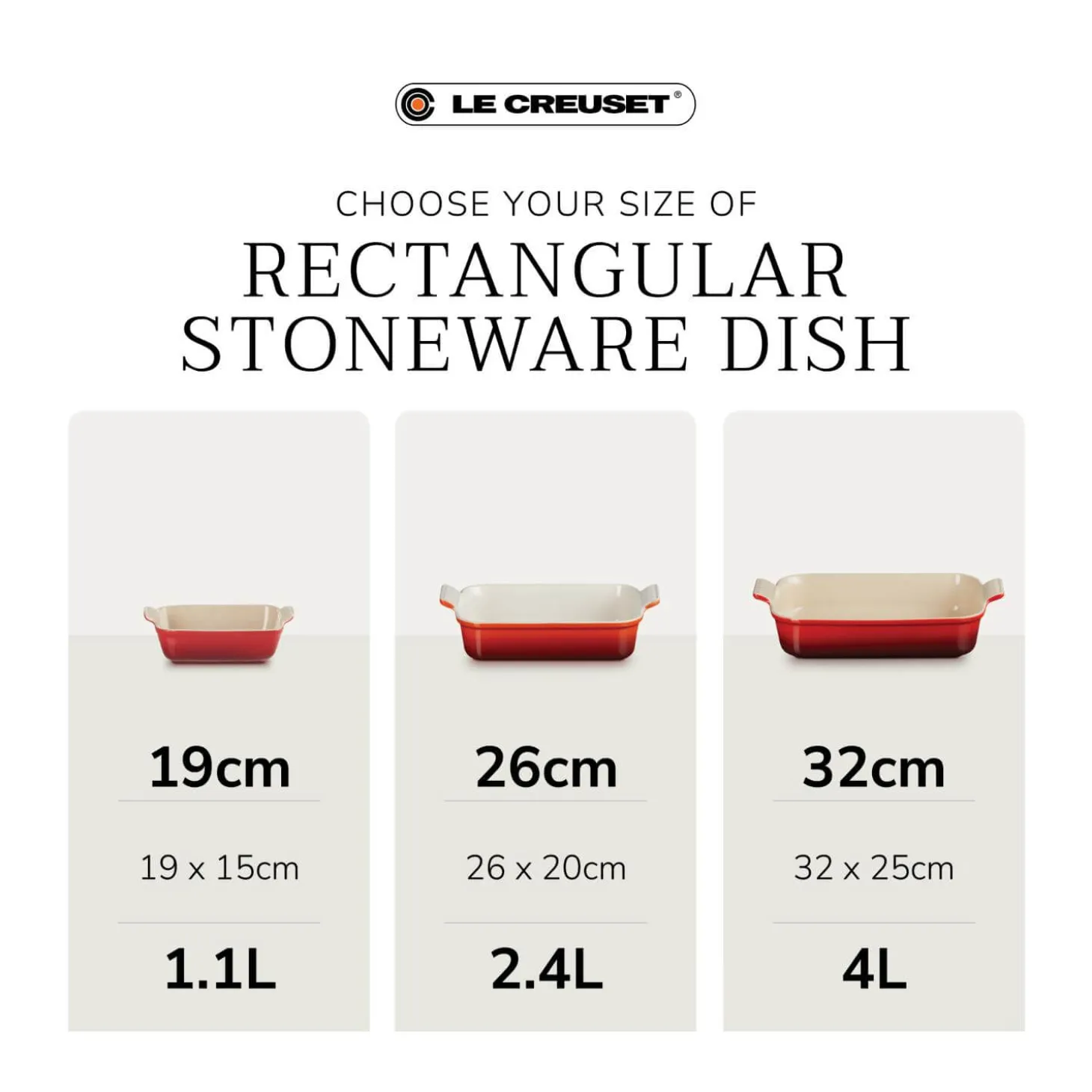 Le Creuset Heritage Stoneware 26cm Rectangular Dish - Sea Salt