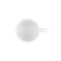Le Creuset Holly Stoneware Cappuccino Mug - White