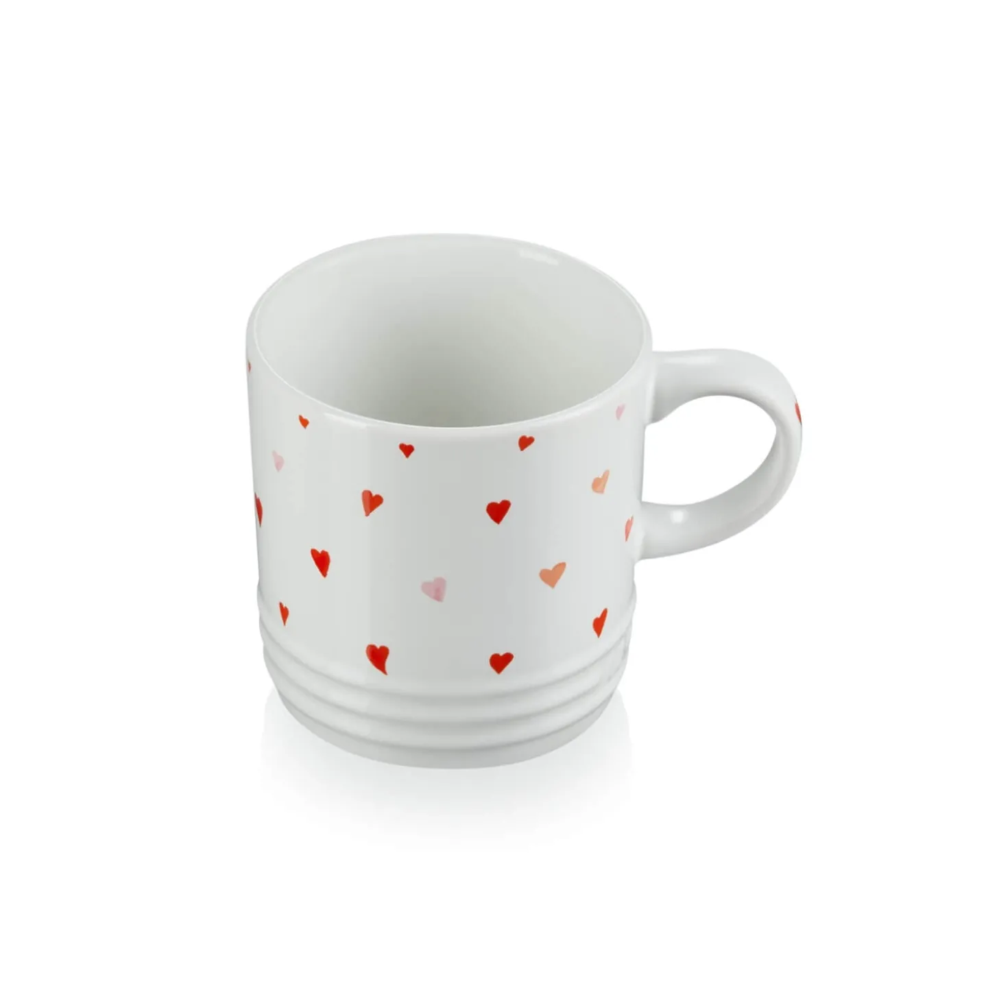 Le Creuset 350ml Stoneware Heart Decal White Mug