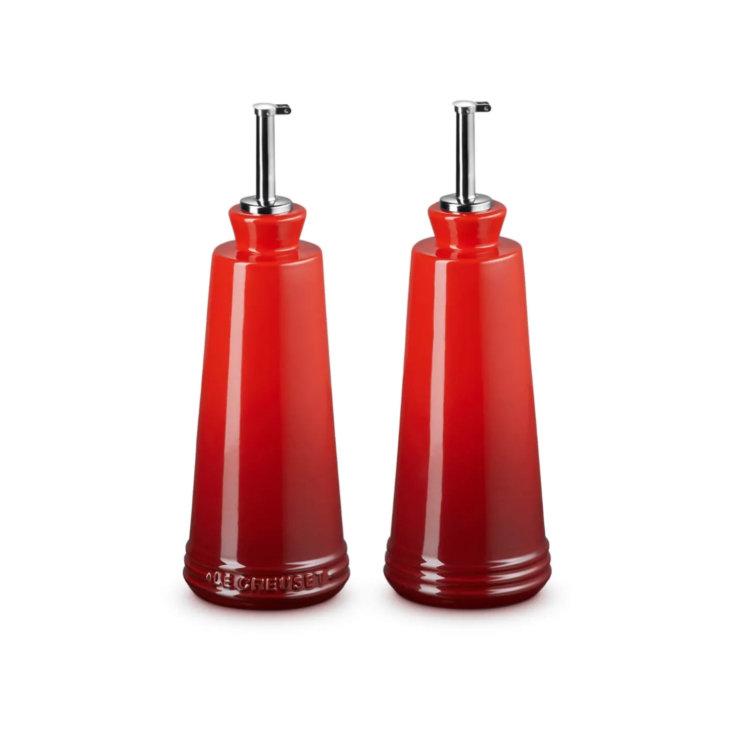 Le Creuset 300ml Stoneware Oil & Vinegar Set - Cerise