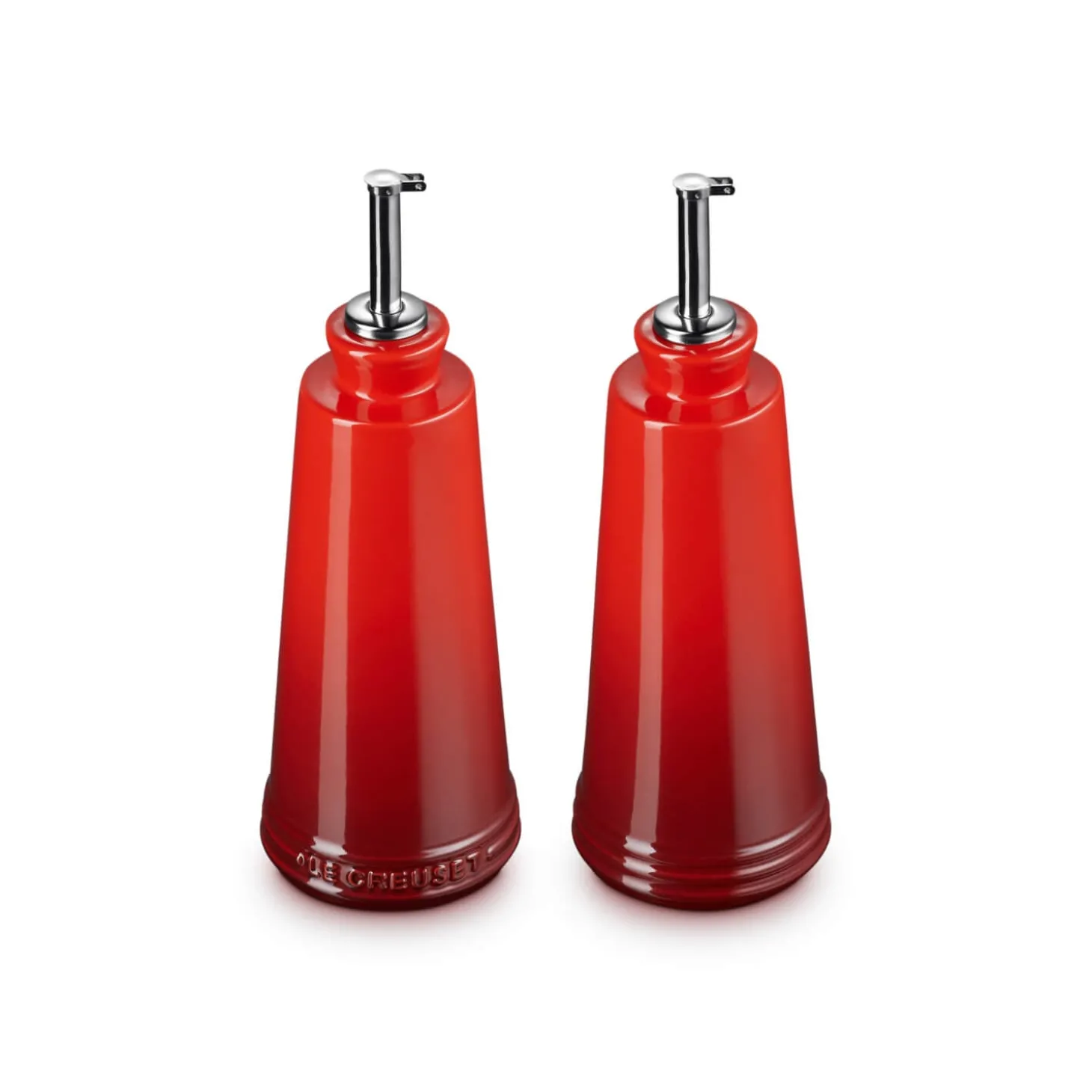 Le Creuset 300ml Stoneware Oil & Vinegar Set - Cerise