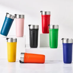 Le Creuset 'On The Go' 350ml Insulated Travel Mug - Shell Pink