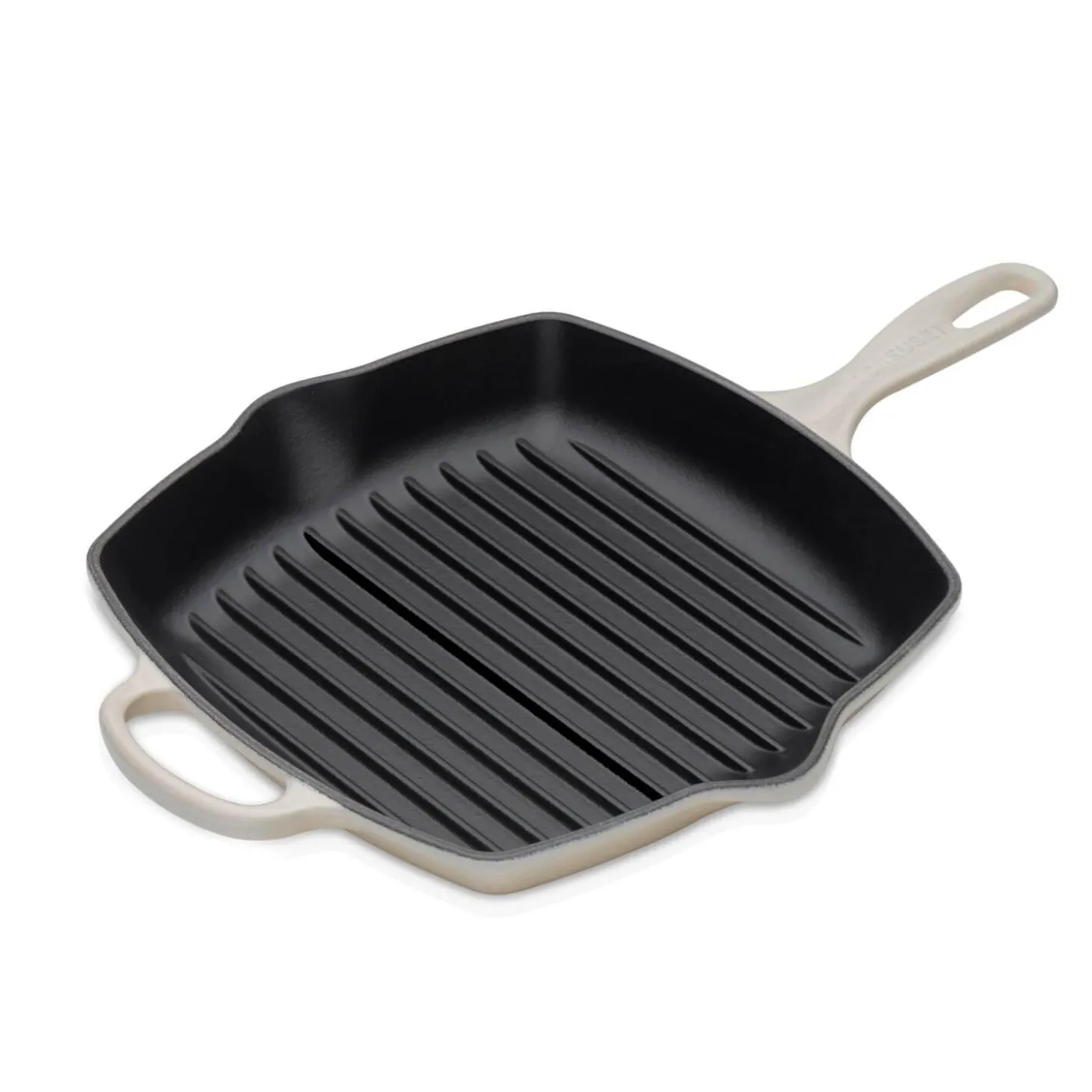 Le Creuset Signature Cast Iron 26cm Square Grillit - Meringue