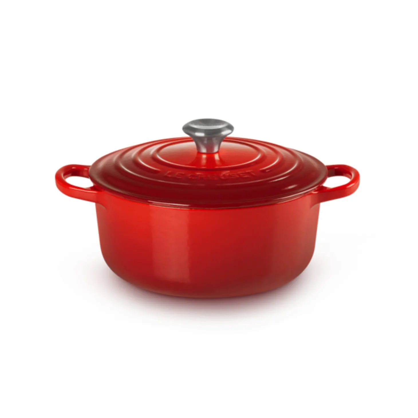 Le Creuset Signature Cast Iron 20cm Round Casserole - Cerise