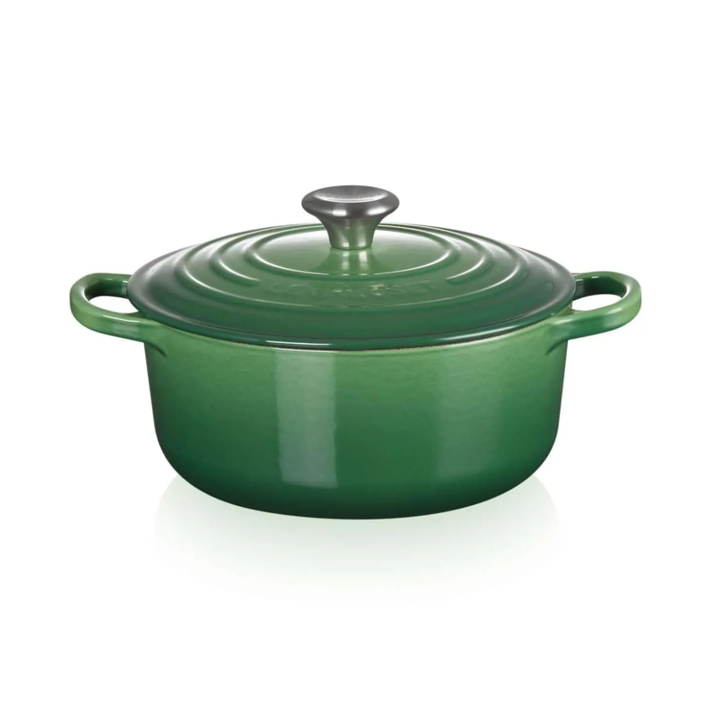 Le Creuset Signature Cast Iron 24cm Round Casserole - Bamboo Green