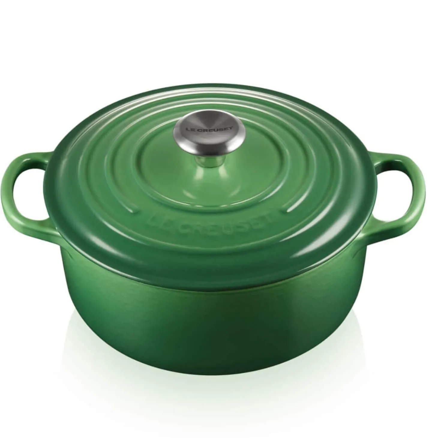 Le Creuset Signature Cast Iron 24cm Round Casserole - Bamboo Green