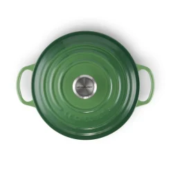 Le Creuset Signature Cast Iron 24cm Round Casserole - Bamboo Green