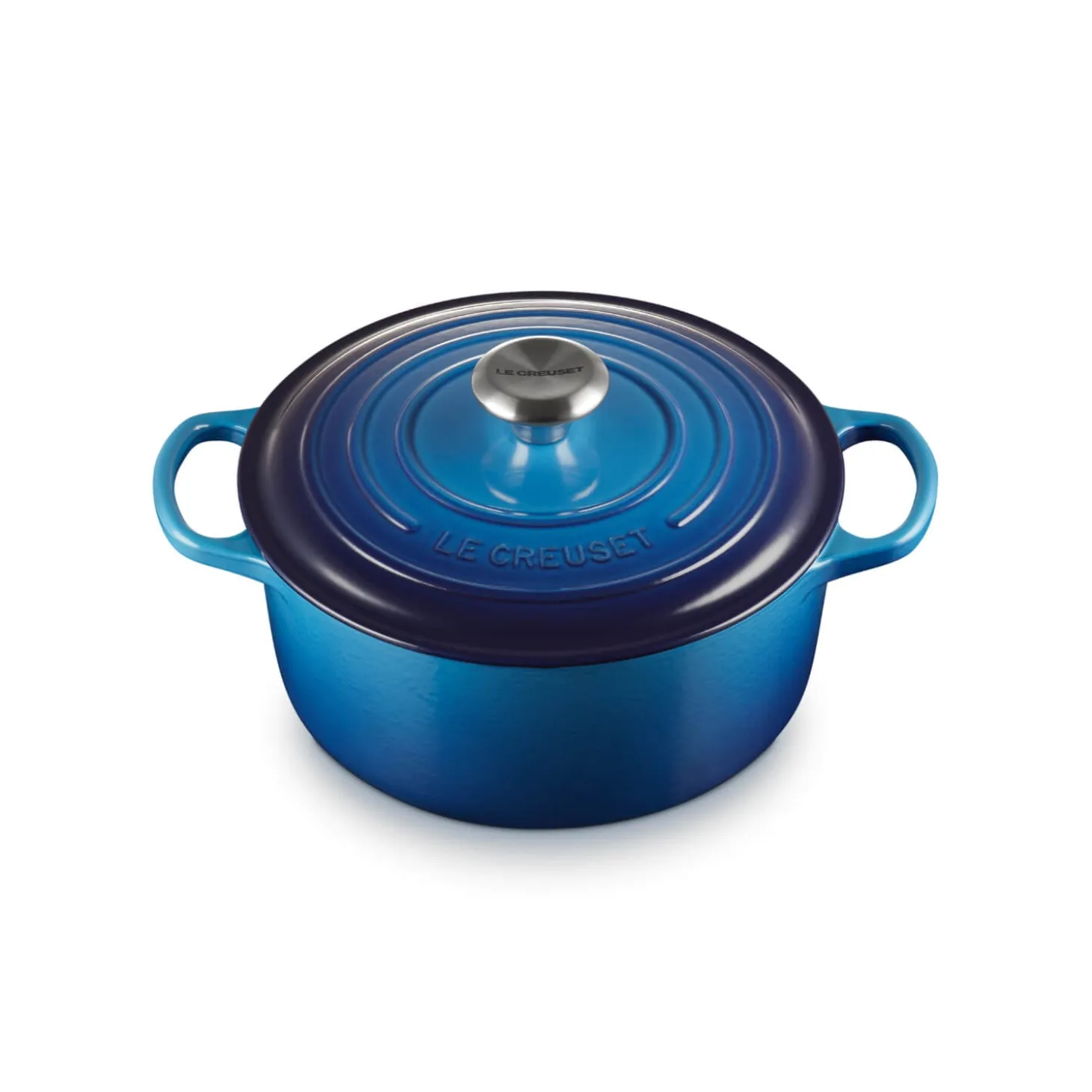 Le Creuset Signature Cast Iron 24cm Round Casserole - Azure