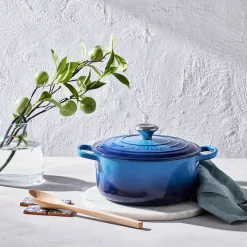 Le Creuset Signature Cast Iron 24cm Round Casserole - Azure